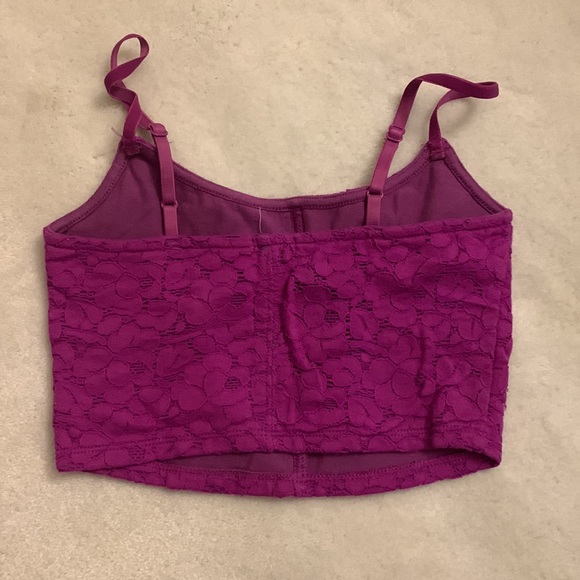 Garage lace purple crop top - Picture 2 of 2